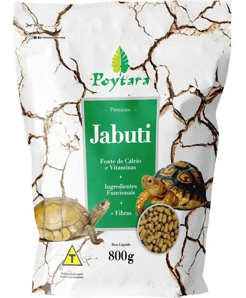 Ração Jabuti Bag 800g Poytara Terrestre