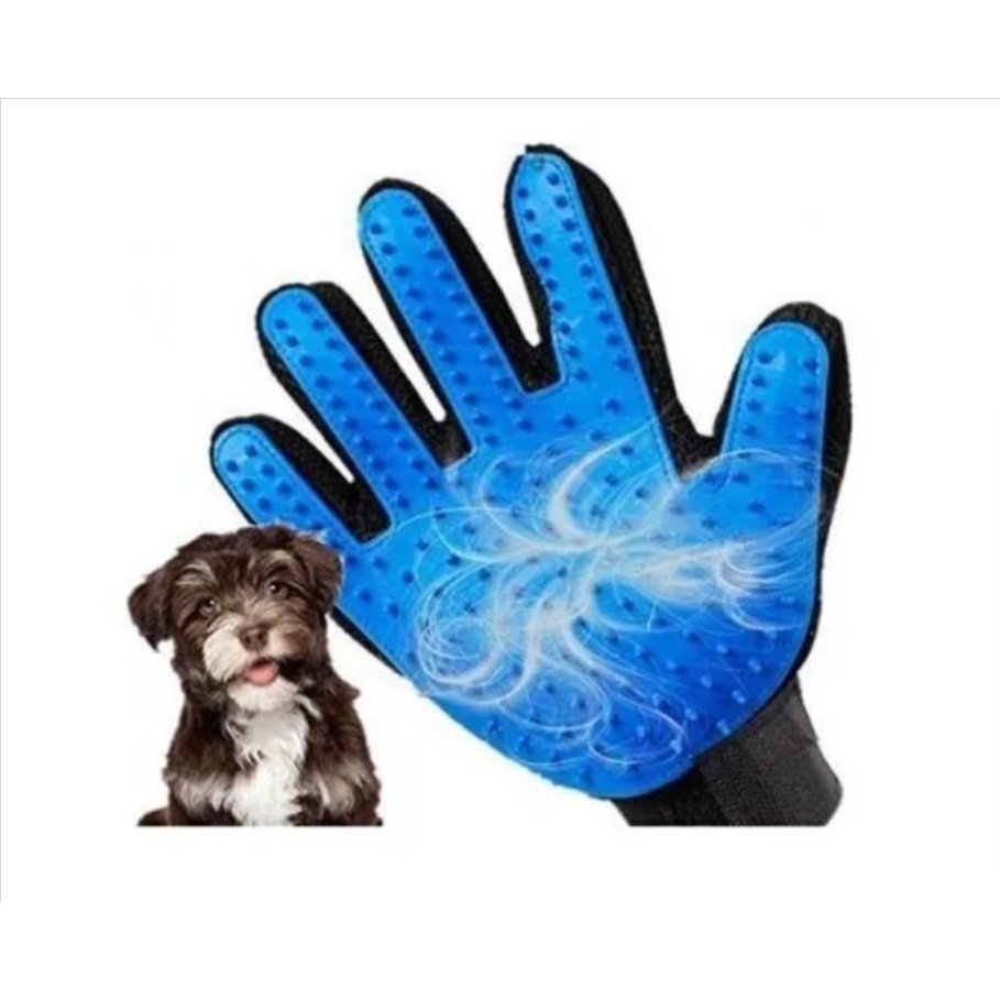 Luva Nano Magnético Tira Pelos Pets Cães Gatos True Touch Dc