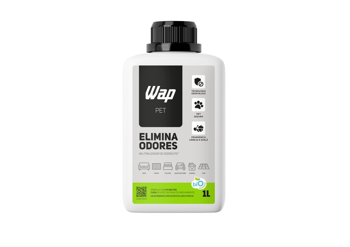 Eliminador de Odores Pet WAP Elimina Odores 1 Litro Líquido Cereja e Avelã