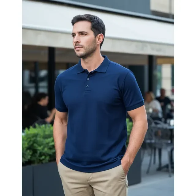 Camiseta Gola Polo Blusa Masculina Uniforme Lisa Confortável