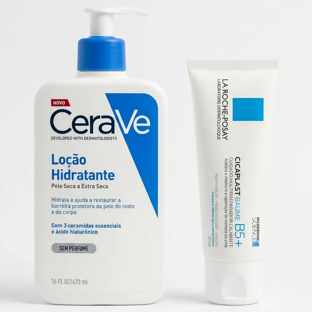 Kit Skincare Hidratante + Reparador: Cerave 473ml + La Roche-posay Cicaplast 40ml
