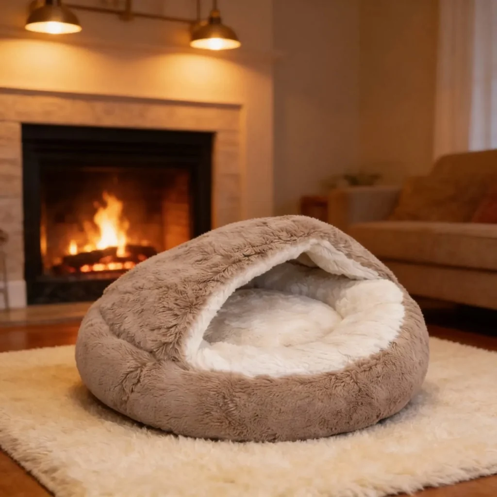 CAMA PET NUVEM COBERTA DONUT FECHADA CAMINHA COM COBERTURA PELUCIA IGLU PLUSH CASINHA  M 50 OU G 60