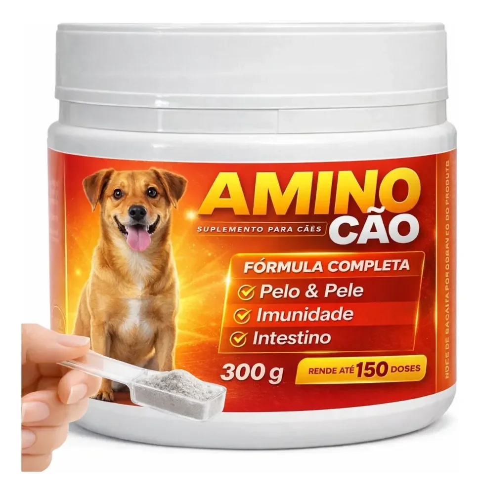 Aminocao Suplemento Cachorro Forte Pelo Derme Imunidade