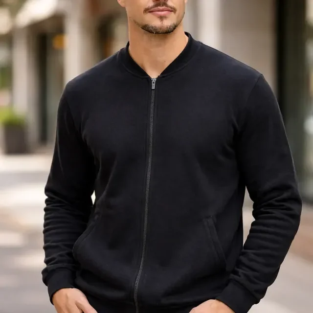 Blusa De Moletom Com Ziper Canguru Flanelado Inverno P Ao G1