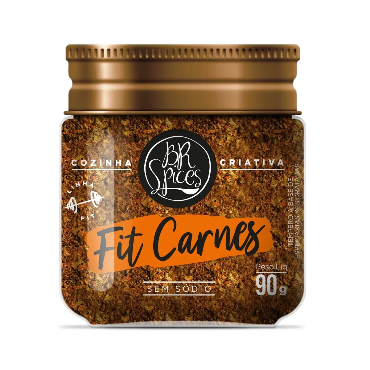 Tempero para Carne Zero Sódio BR Spices Fit Pote 90g