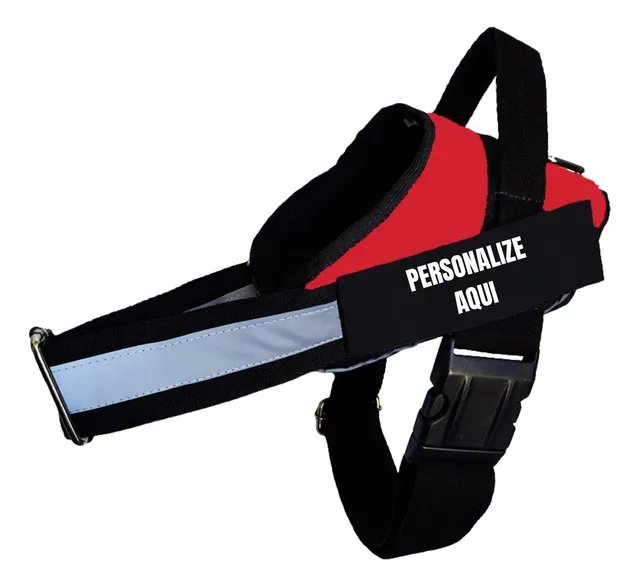 Peitoral Coleira Personalizado Com Guia Pet Cães Grande