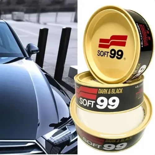 Cera de Carnaúba Soft99 Dark & Black 100g Automotiva para Carros Escuros
