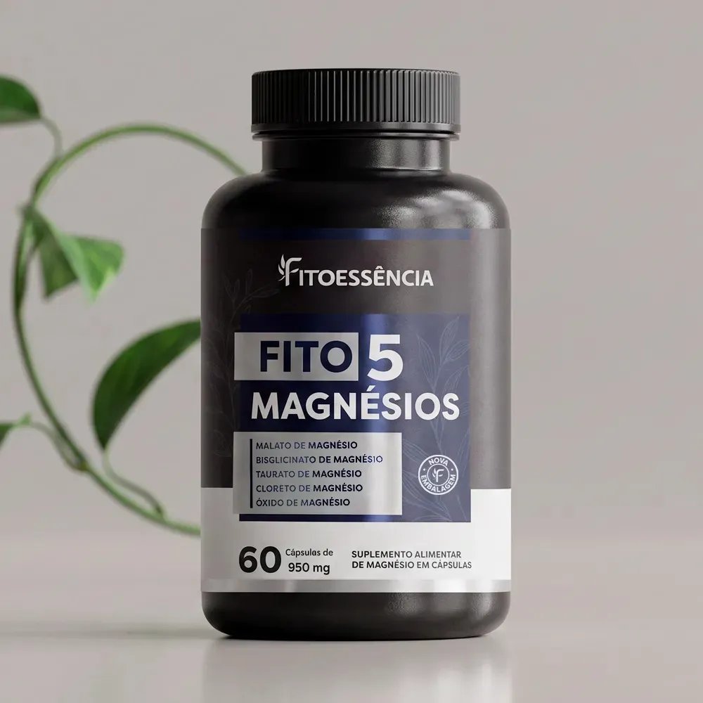 Fito 5m Magnésio Suplemento - 60 Cápsulas - Fitoessência Sem Sabor- 5 magnesios