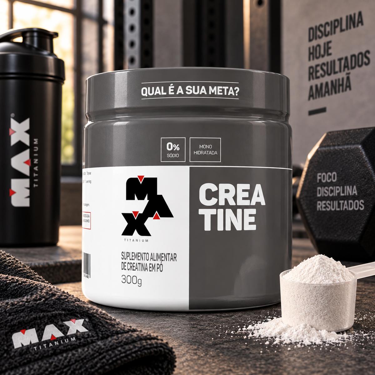 Creatina 300 Gr Max Titanium Sabor Sem sabor Creatina Monohidratada
