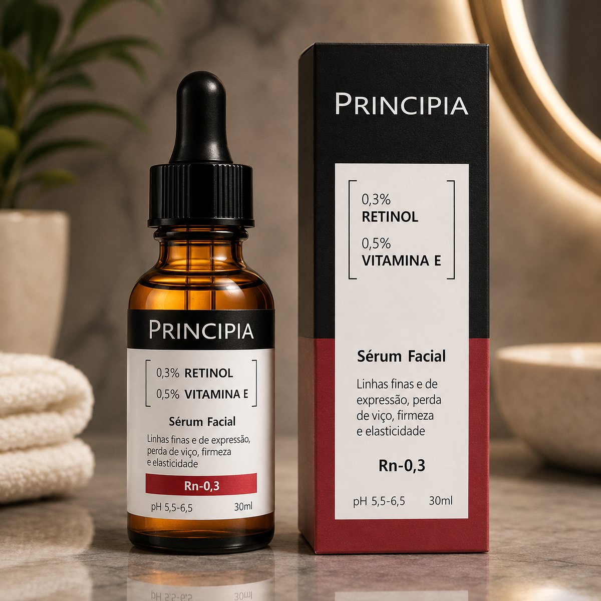 Principia, Sérum Facial Retinol, 30ml Todo Tipo De Pele Noite