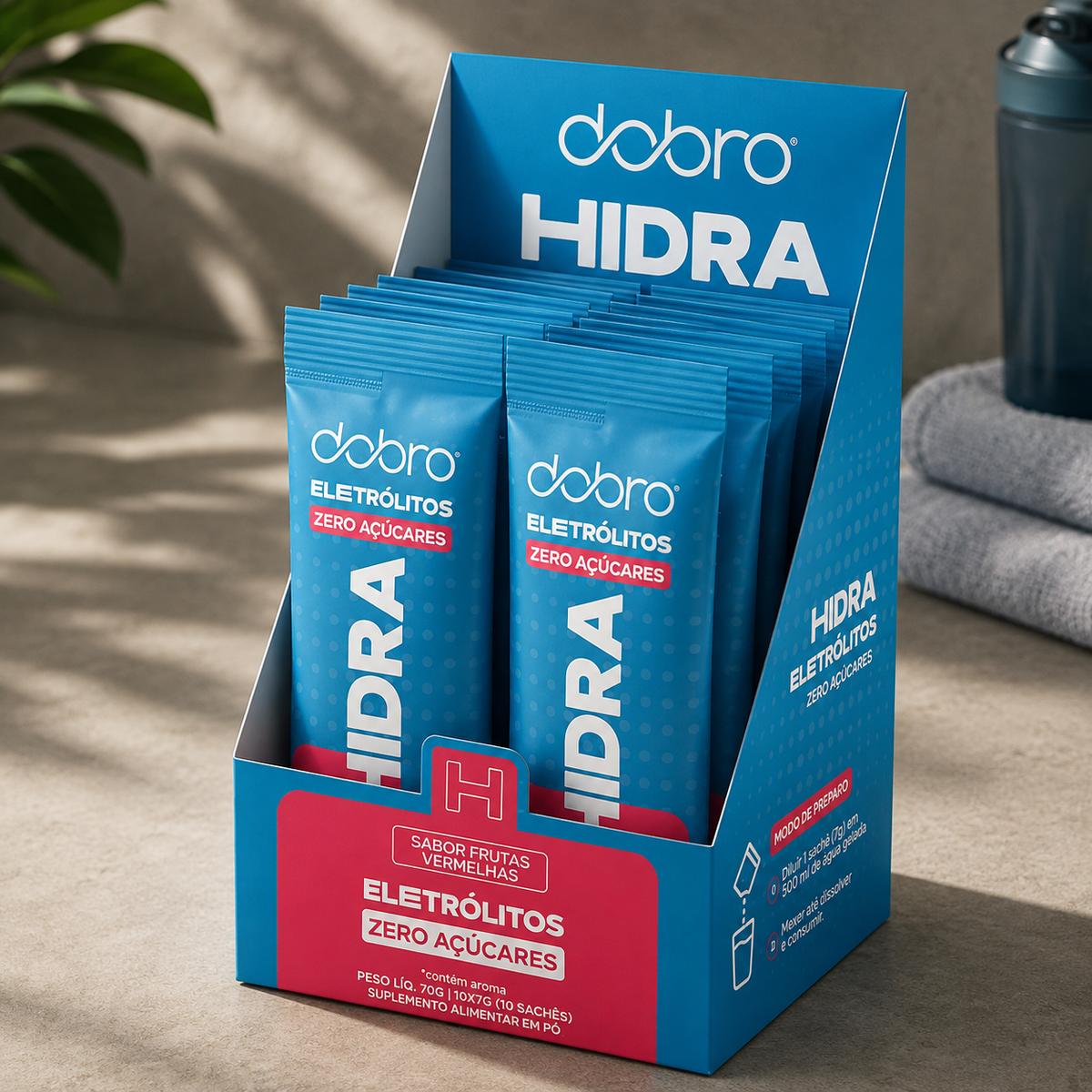 Dobro Hidra Eletrólitos Frutas Vermelhas 10x7g