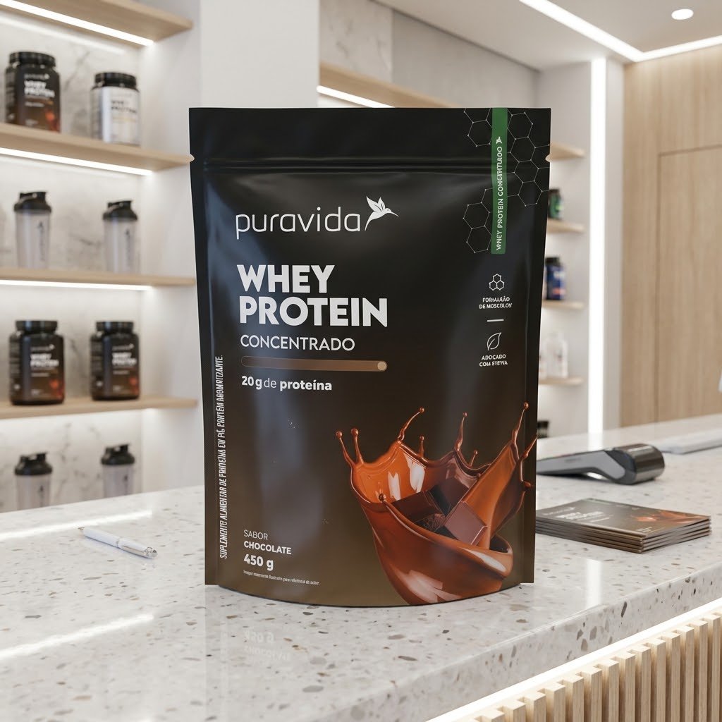 Puravida Whey Protein Concentrado Chocolate 450G