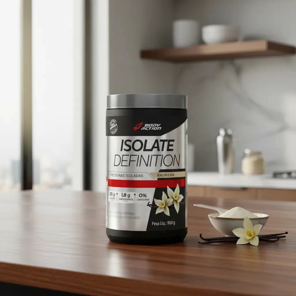 Proteína Bodyaction Tradicional Isolate Definition em pó sabor Baunilha x 900g