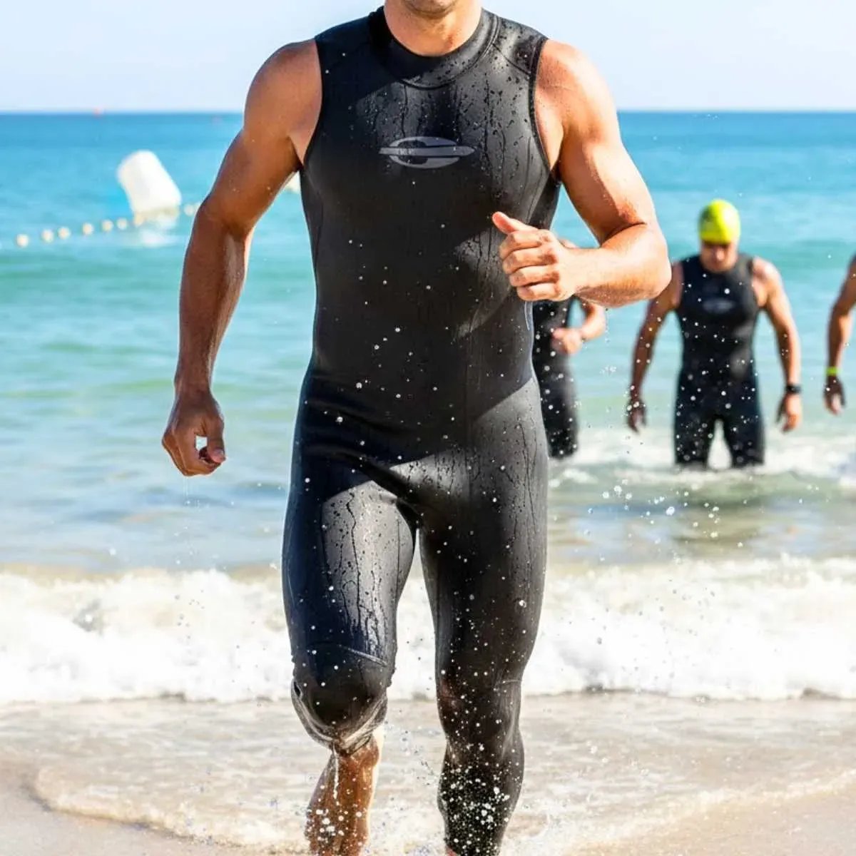 Long John Sem Manga Backzip 2mm Triathlon Natacao Mormaii