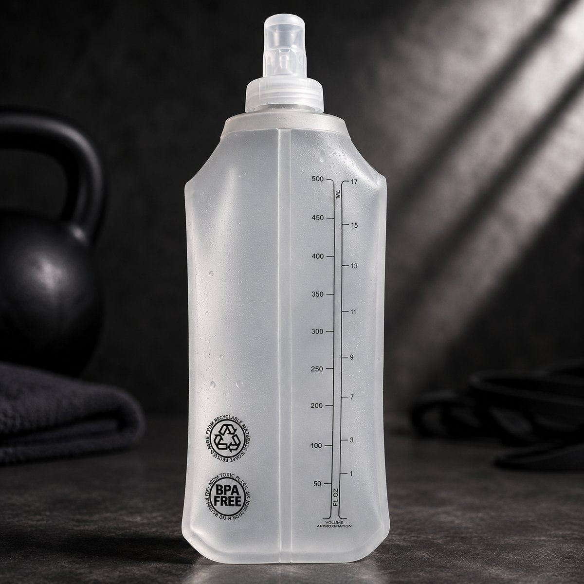 Garrafa De Água Mole Dobrável Corrida Silicone Squeeze