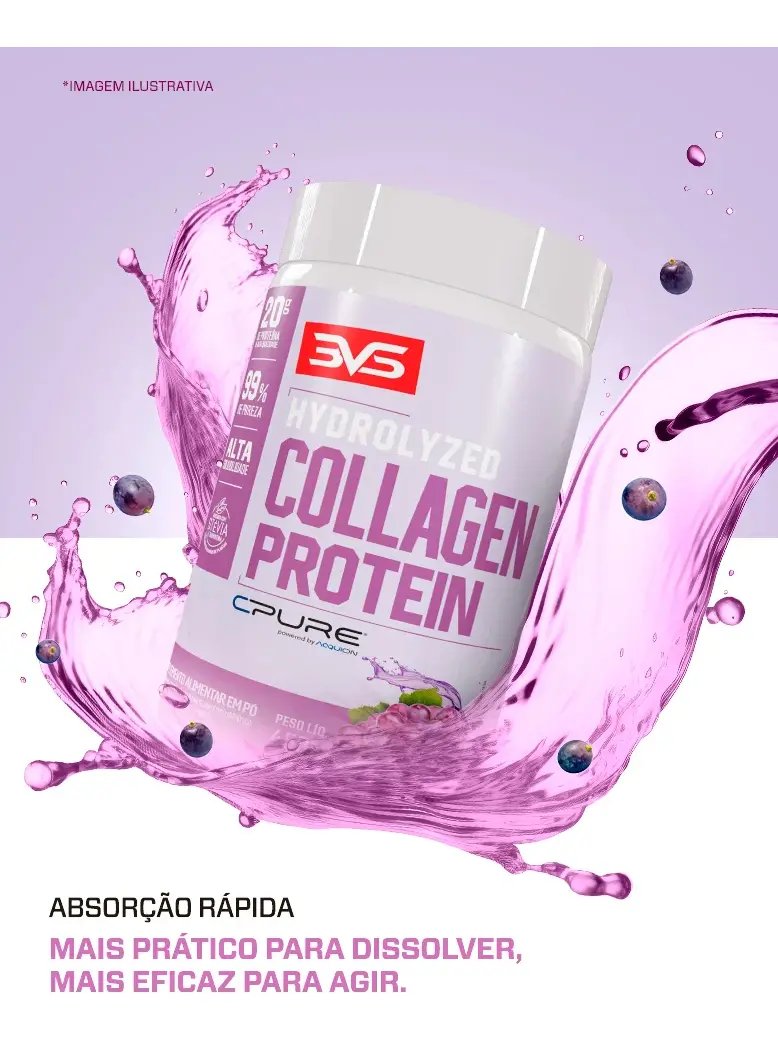 Colágeno Protein Cpure® 450g - Sabor: Uva - Fórmula Concentrada com 20g de Proteína por Dose e Alta Solubilidade