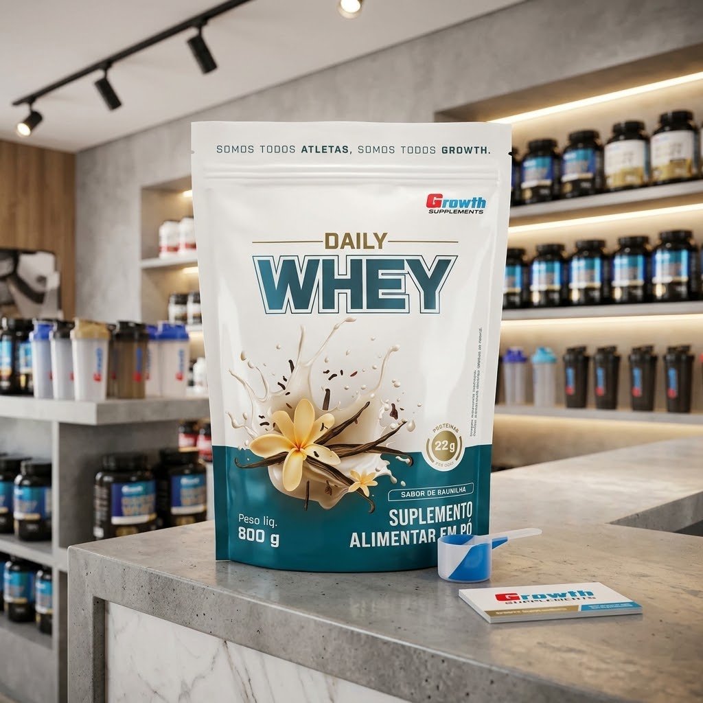 Growth Supplements - Daily Whey Protein 800g Growth Supplements - Baunilha