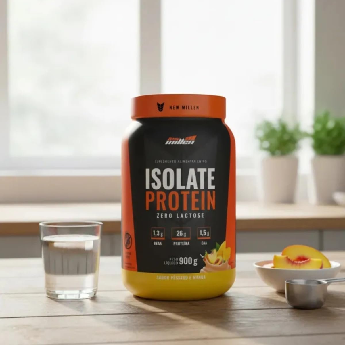 Isolate Protein (900g), Pêssego e Manga, New Millen
