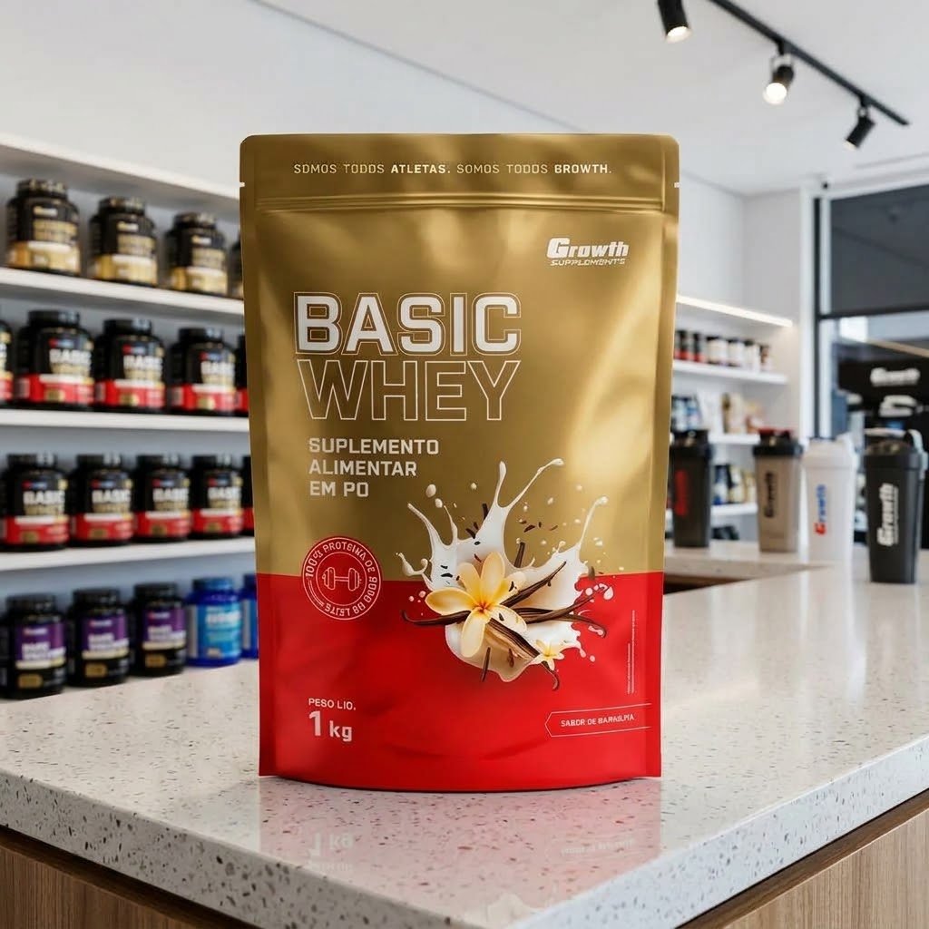 Basic Whey 1kg Growth Supplements Baunilha