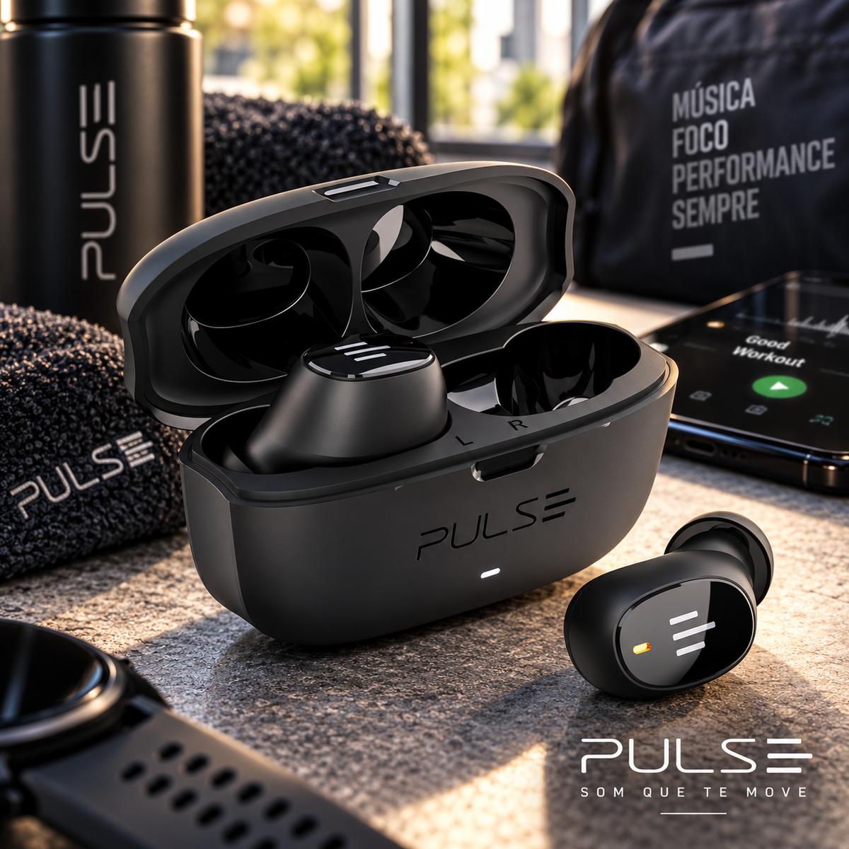 Fone De Ouvido Tws Wb300 Preto Pulse - Ph436