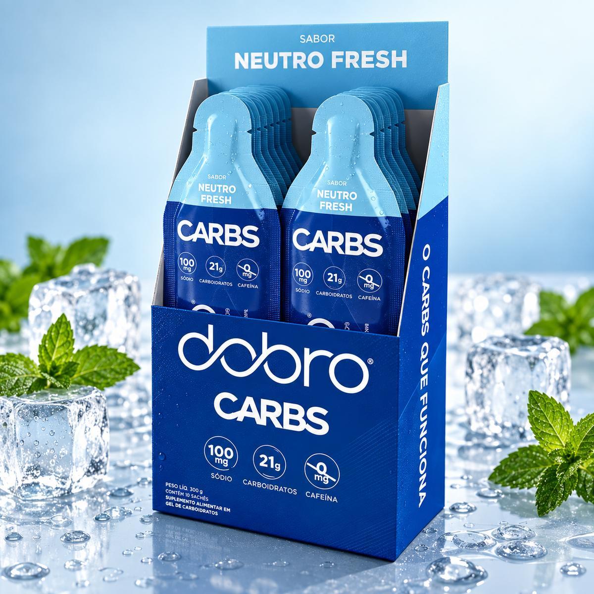 Carbs Gel Dobro Sabor Neutro Fresh Com Cafeína