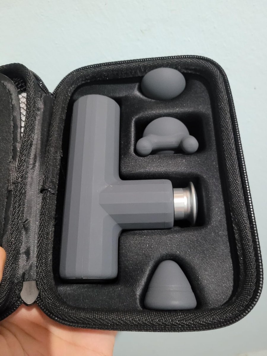 Massageador Elétrico Pistola Mini Deep Therapy - Relaxmedic Cor:Cinza