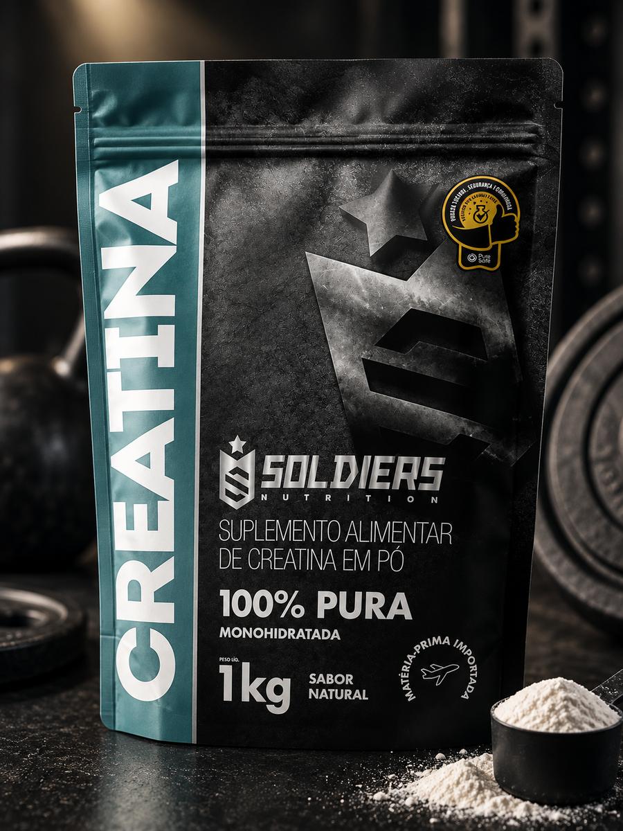 Creatina 1kg Suplemento Monohidratada em pó 100% Pura - Soldiers Nutrition