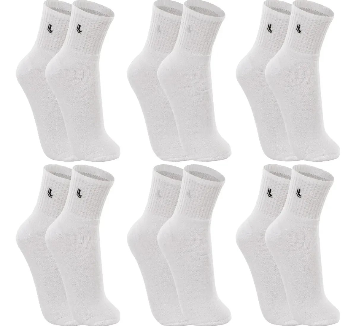 Kit 6 Pares Meias Lupo Cano Médio Esportivas Academia