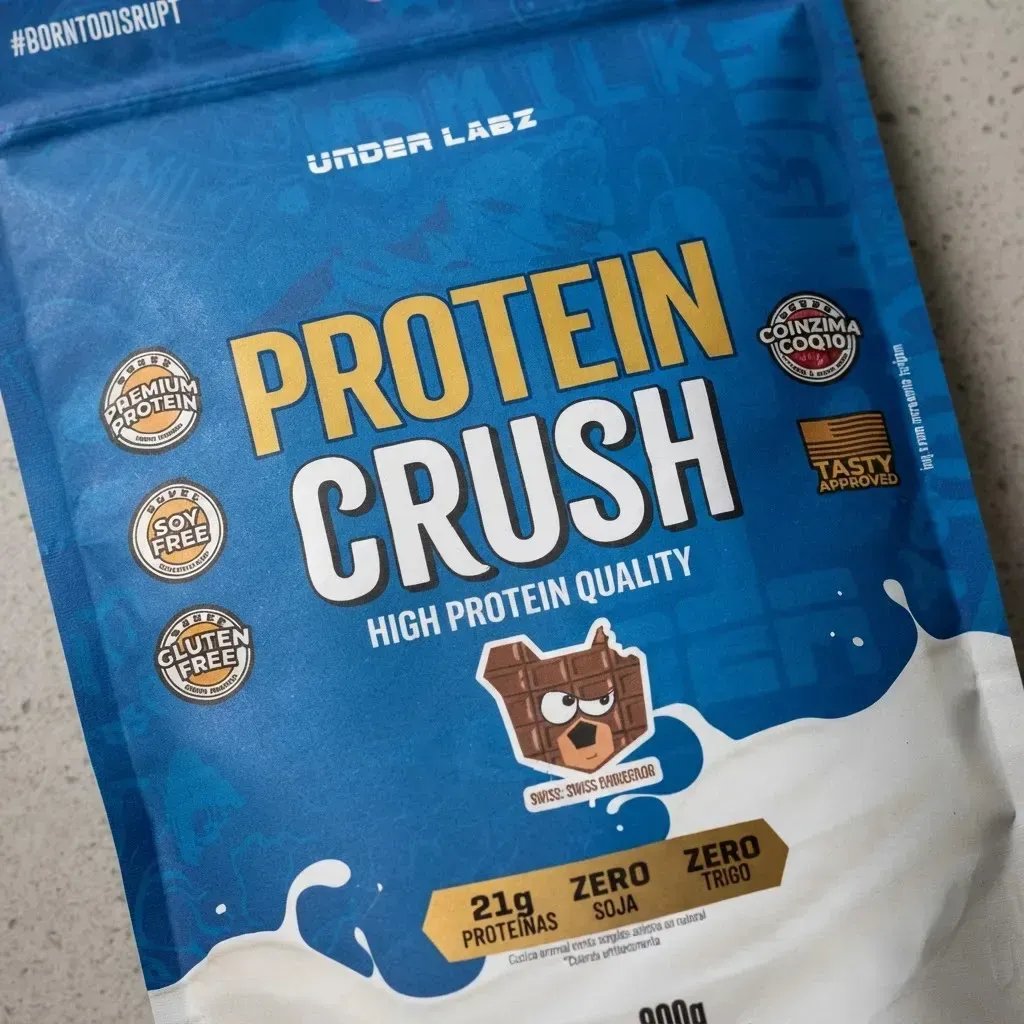 Whey Protein Crush Refil C/900g Under Labz Sabor chocobear