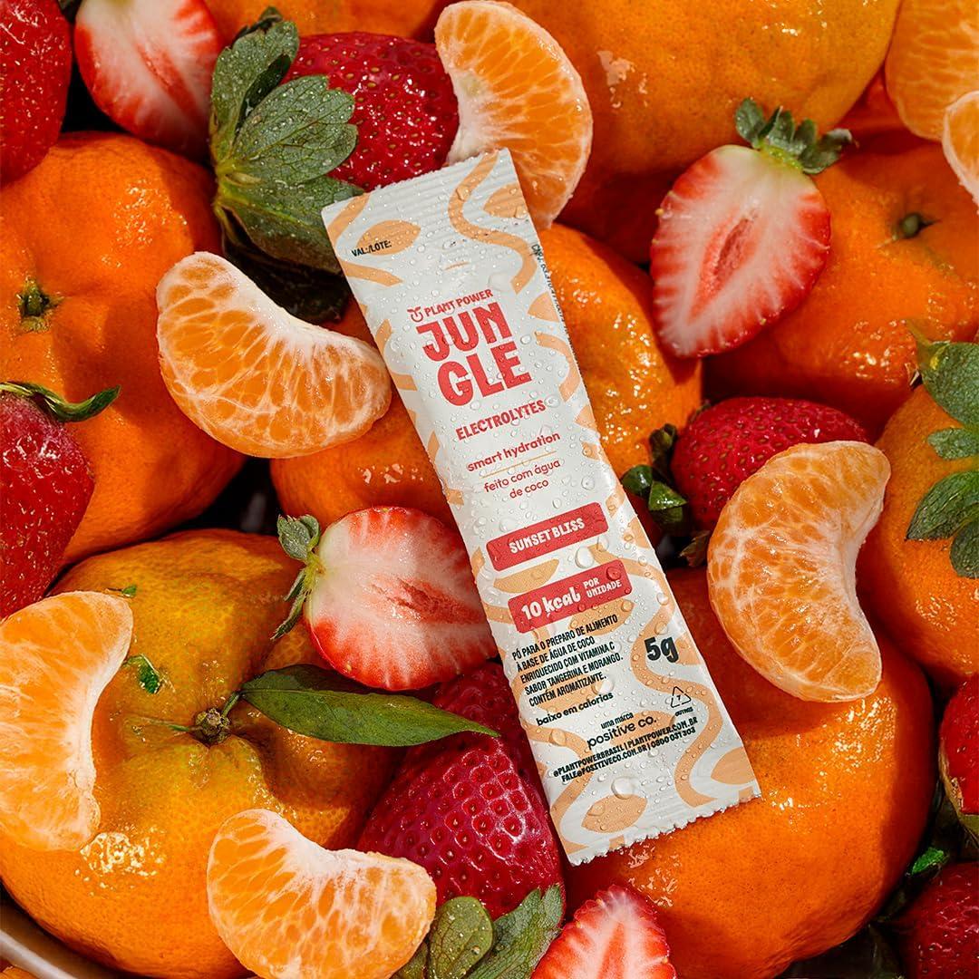 Repositor de Eletrólitos Jungle Electrolytes Tangerina e Morango - Sachê 5g (14 Unidades)