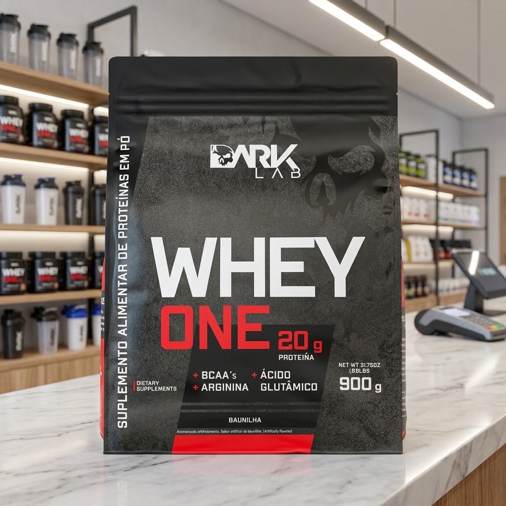 Whey Protein One Refil 900g Dark Lab - Proteina com BCAA, Glutamina, Arginina
