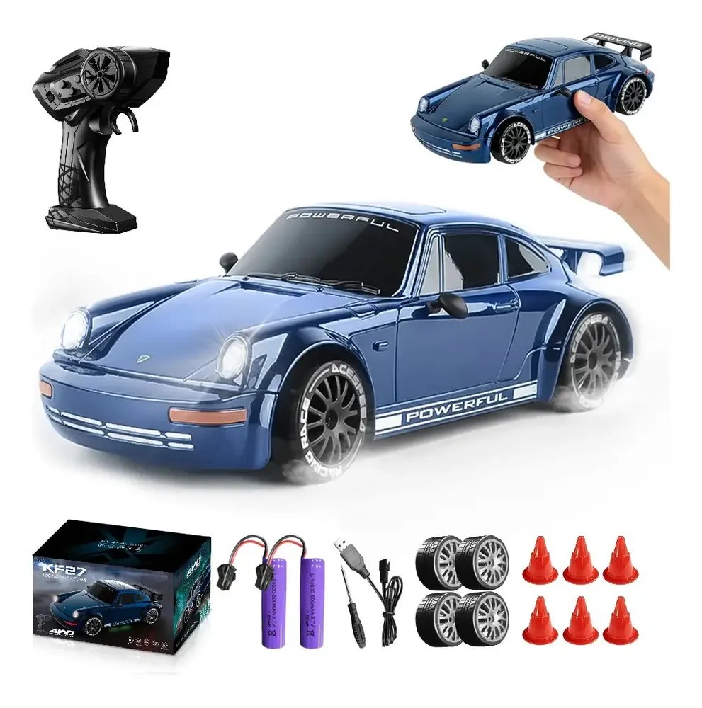 Carrinho De Controle Remoto 4x4 Drift Carro Brinquedo Kf27 Azul