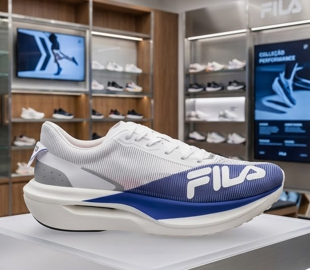 Tênis Feminino de Corrida Racer Carbon 3 Fila Branco