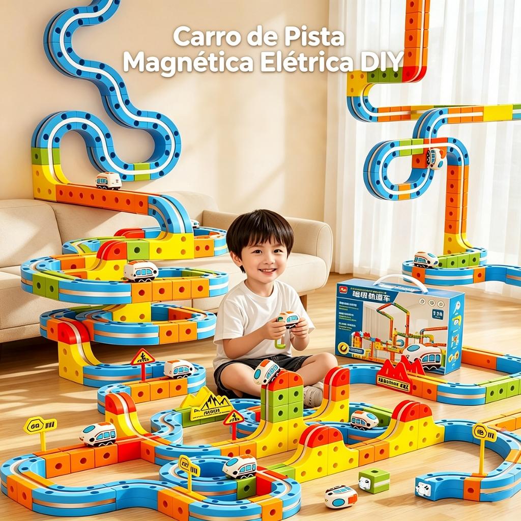 brinquedos de menino Crianças Brinquedo Elétrico Magnético De Alto Trilho Trem Pista Brinquedos Para Bebê 0 a 6 Meses