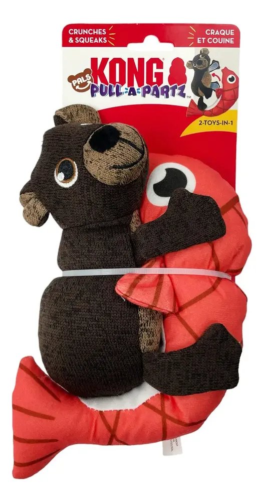 Brinquedo Pelúcia Interativo para Cachorro Kong Urso com Som Marrom