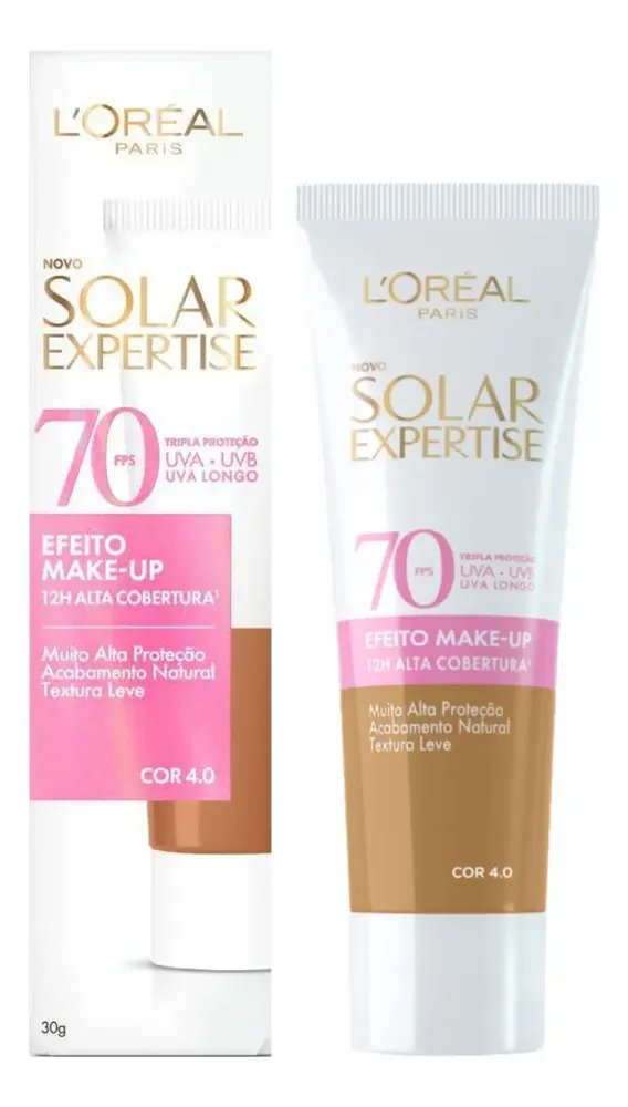 Protetor Solar Facial com Cor FPS 70 Alta Cobertura - L'Oréal Paris Solar Expertise Efeito Make Up 30g