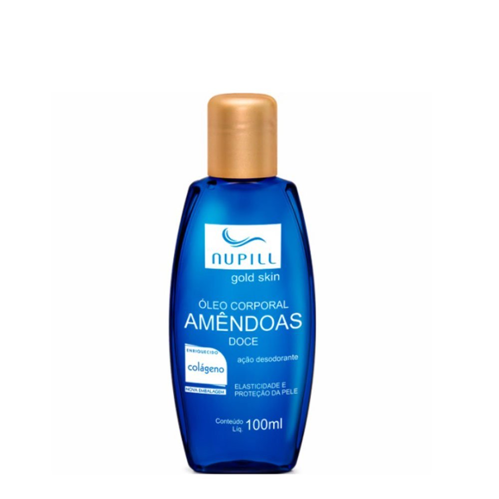Nupill Óleo De Amêndoas Com Colágeno 100Ml Azul