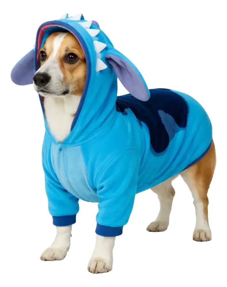 Roupa Quentinha Cachorro Grande Fantasia Stitch Pitbull Gg G Tamanho 18 Stitch
