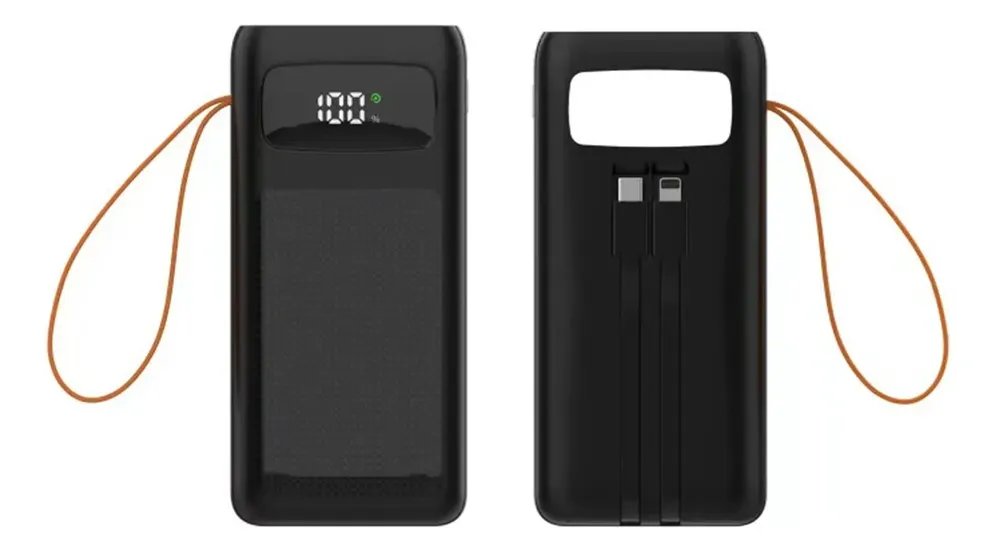 Carregador Portátil 30000mah Turbo 22.5w Power Bank Premium Preto