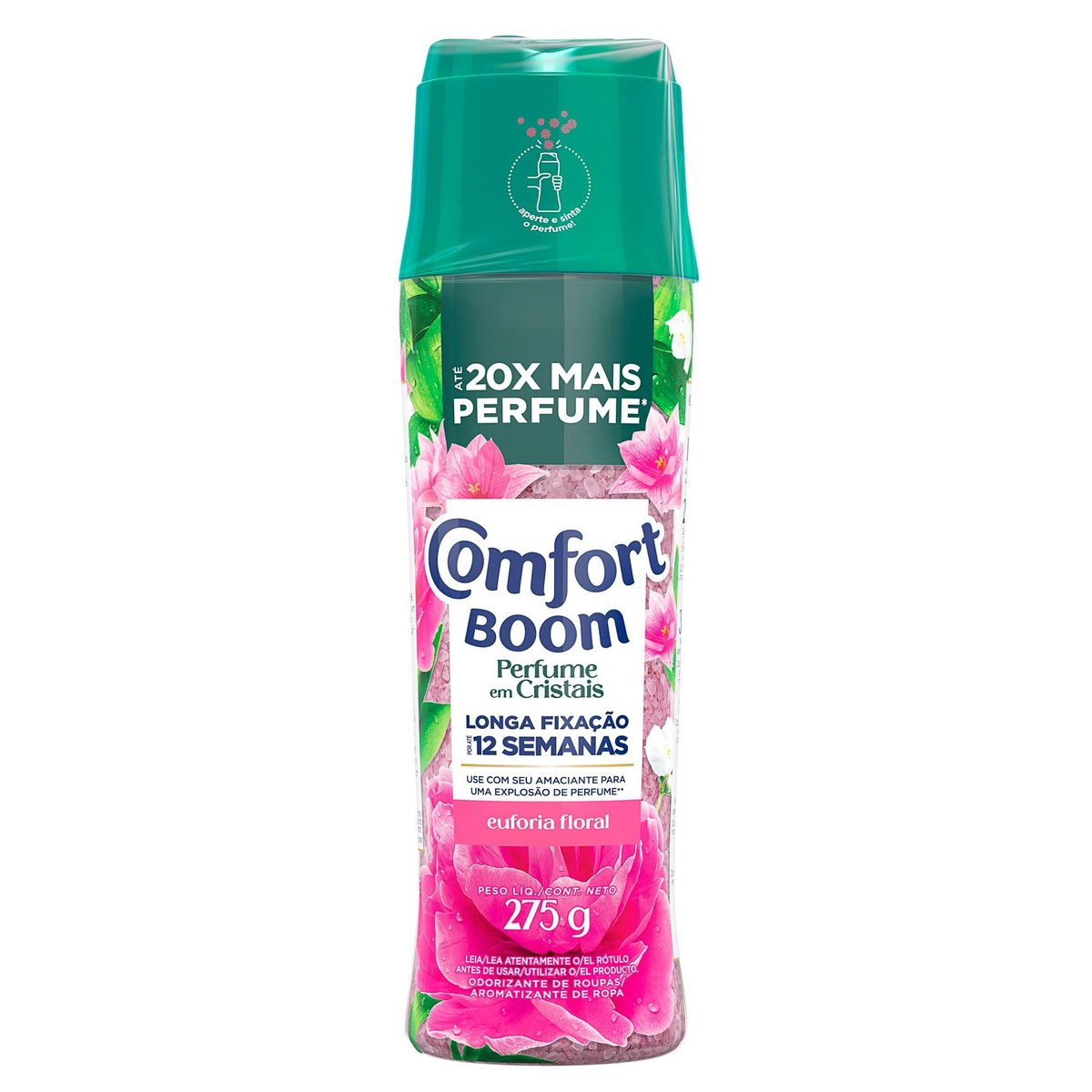 Comfort Boom Odorizador de Roupas Cristais de Perfume Euforia Floral 275gr