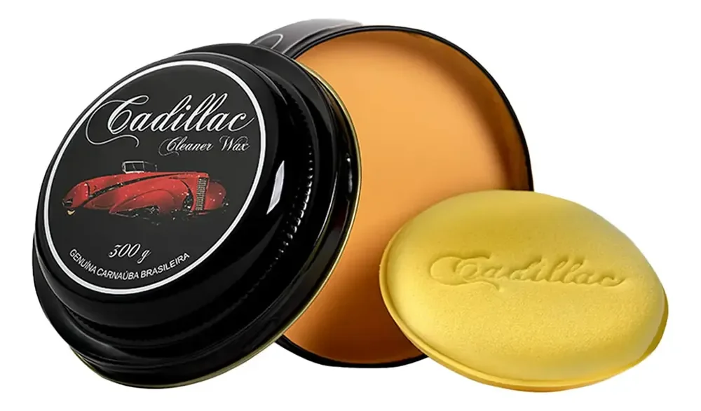 Cadillac cera carnaúba cleaner wax alta proteção brilho pote 300g