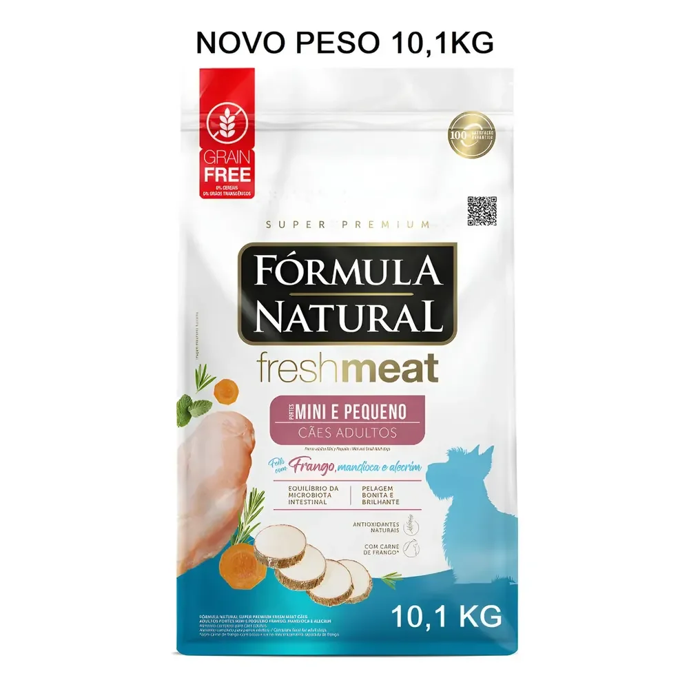 Fórmula Natural Fresh Meat Cão Adulto Mini E Pequeno 10,1kg