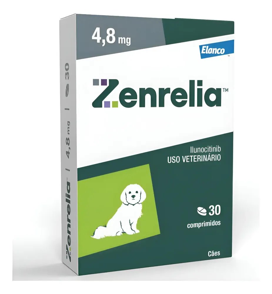 Zenrelia Antialérgico Para Dermatite E Coceiras 4,8mg 30comp Cinza