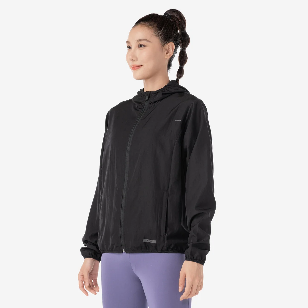 Jaqueta Feminina de Corrida Run 100 Corta Vento Kiprun Preta