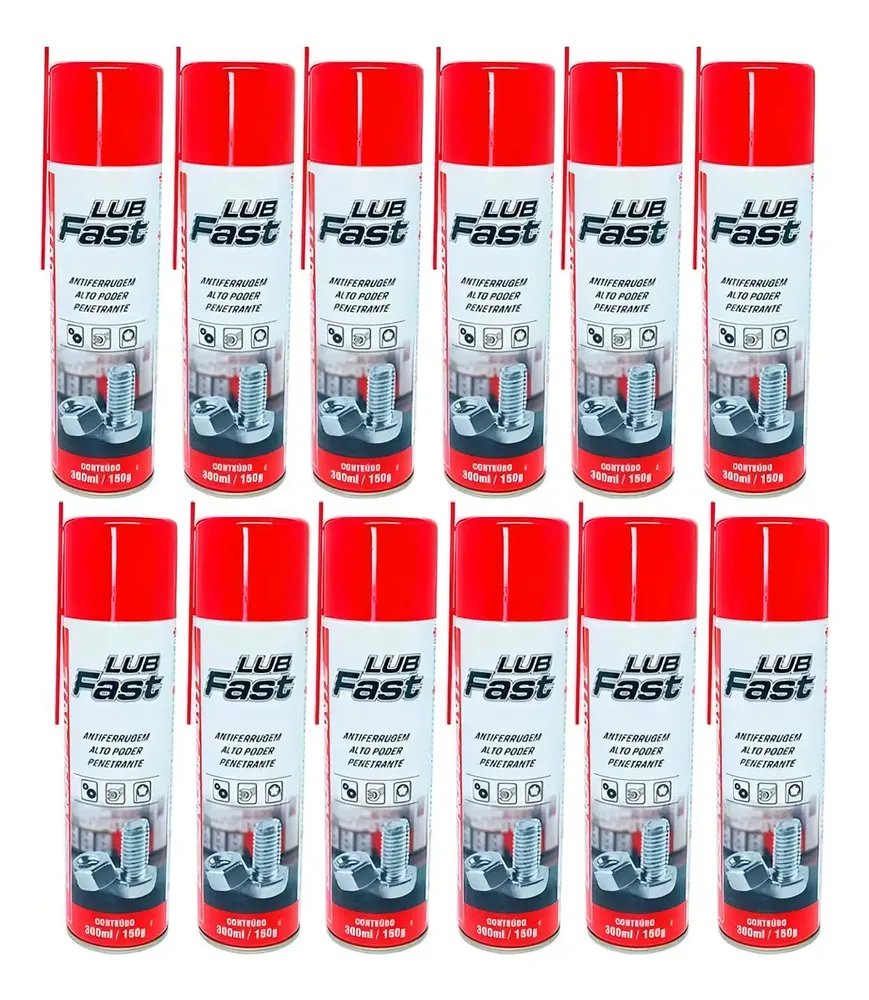 Kit Desengripante Spray 300ml 12 Unidades Te0001161 Lub Fast