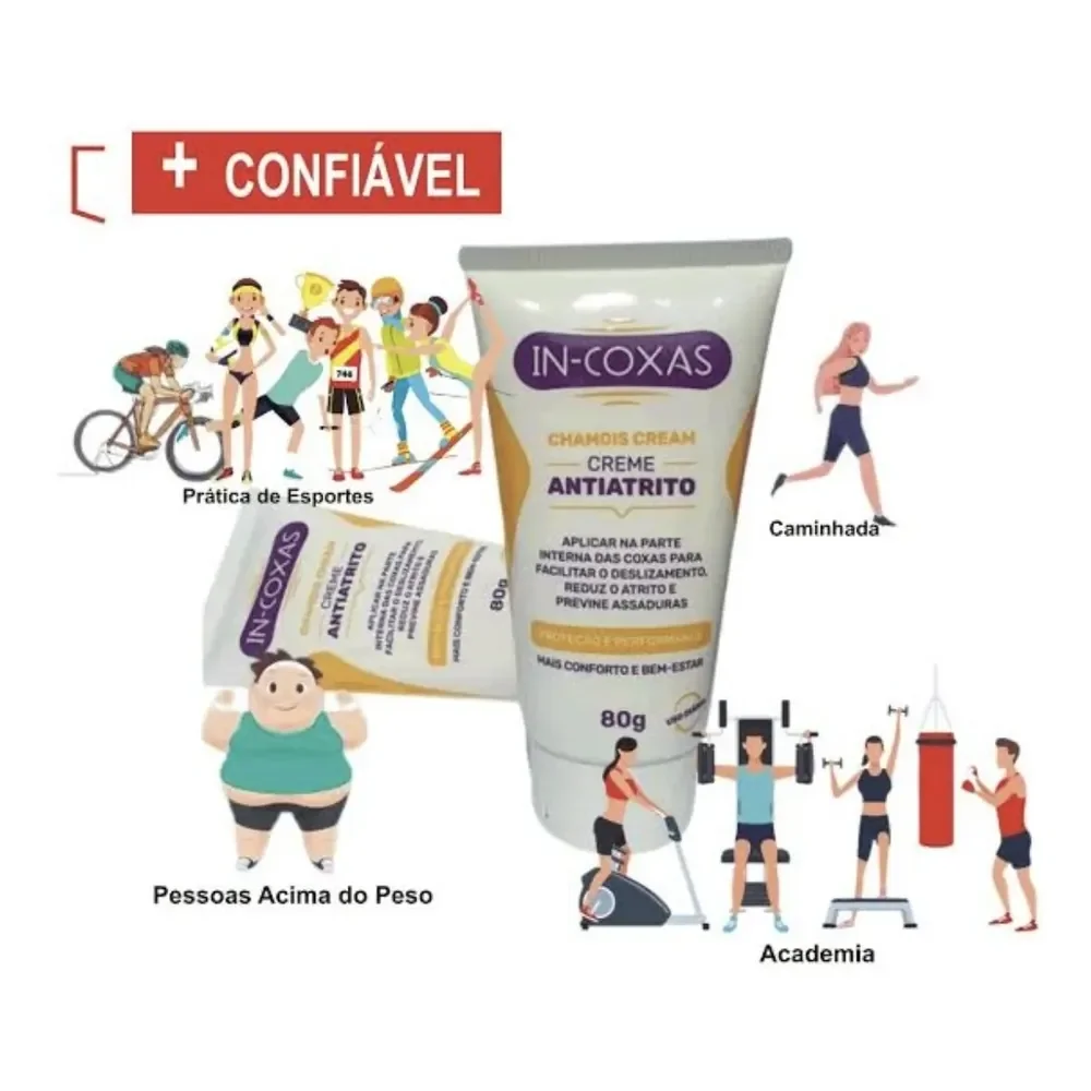In Coxas - Creme Antiatrito - Chamois Cream Bisnaga 80g Sem Fragância