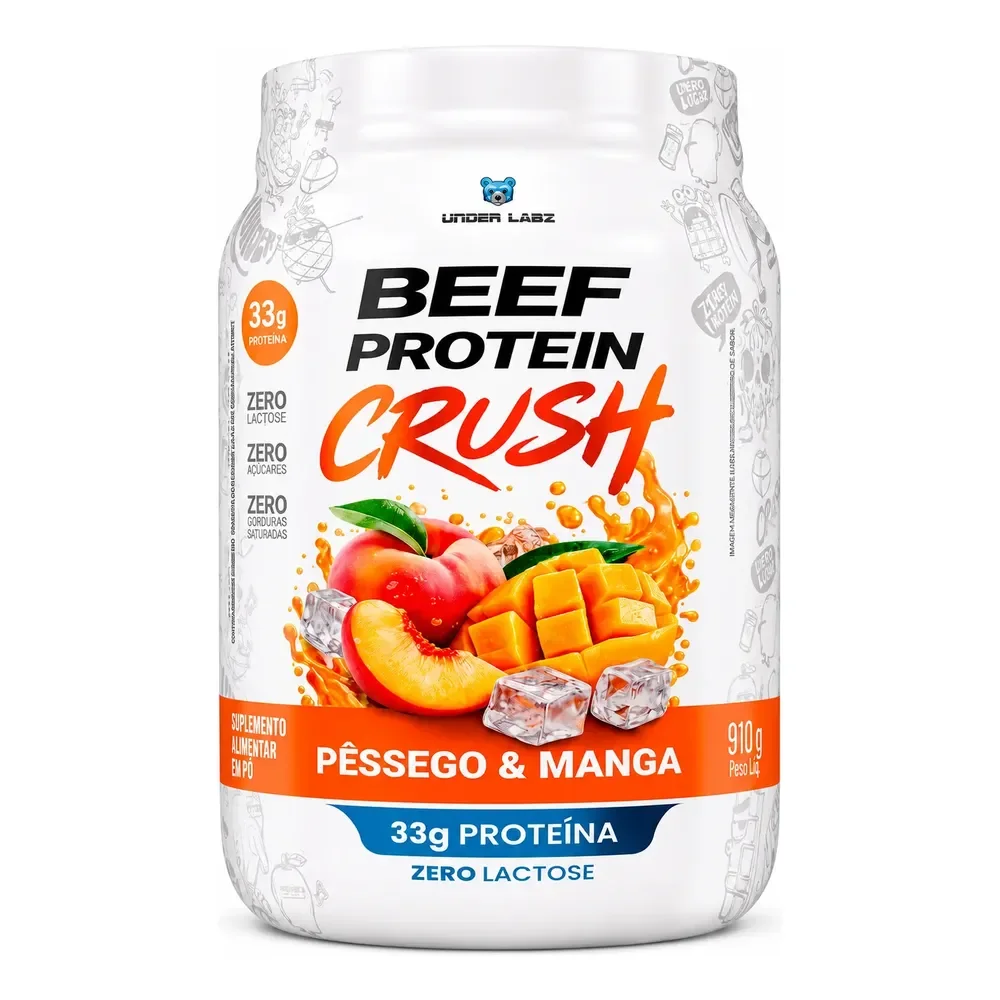 Beef Protein Crush Under Labz 910g Pêssego Manga 33g Protein Pessego Com Manga