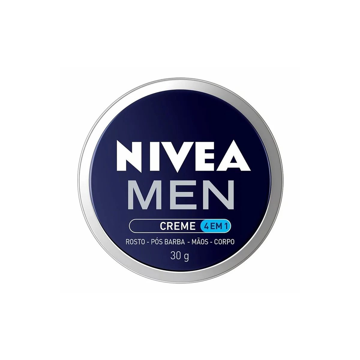 NIVEA MEN Creme 4 em 1 30g, Hidratação Intensa, Evita Ressecamento, Corporal, Facial, Mãos, Pós Barba, Pele Normal e Extrasseca