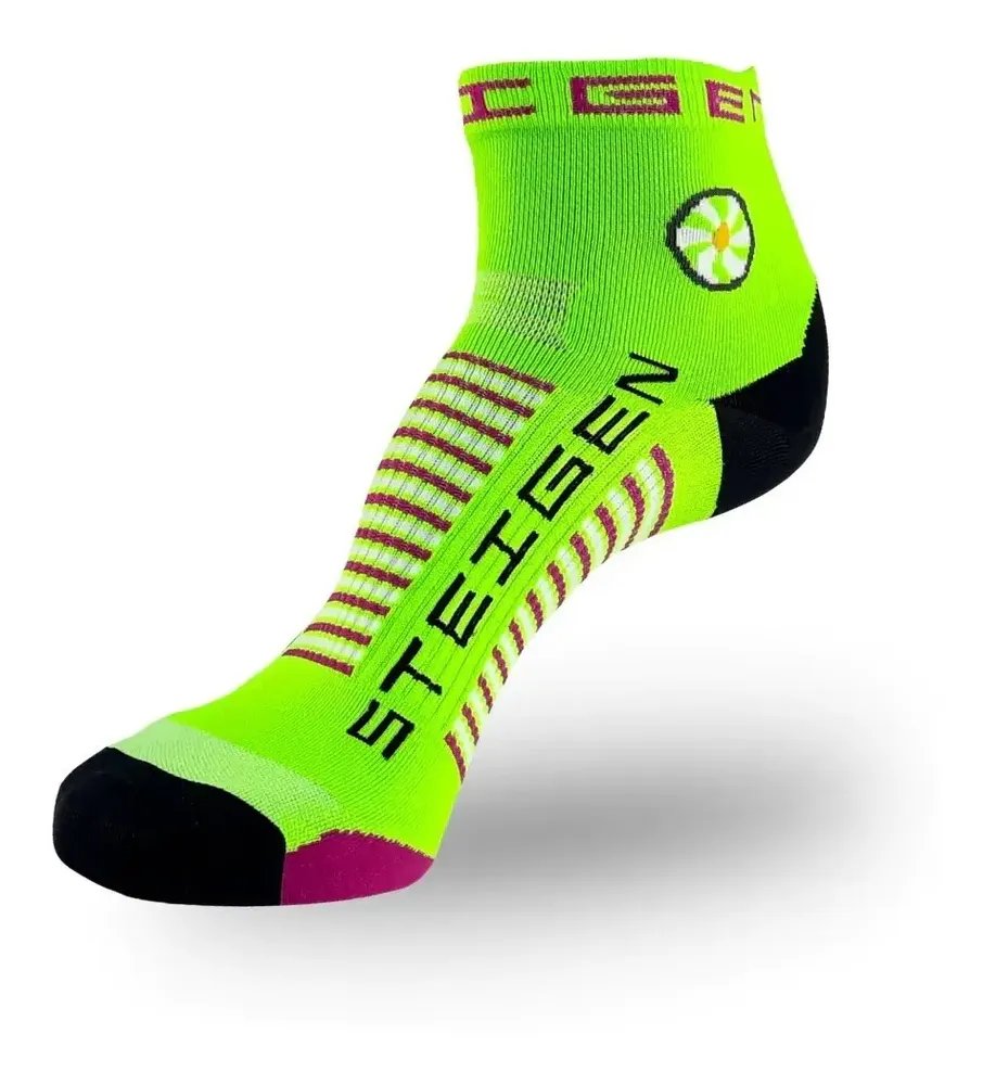 Meia Cano Baixo Steigen Fluro Green Verde Un