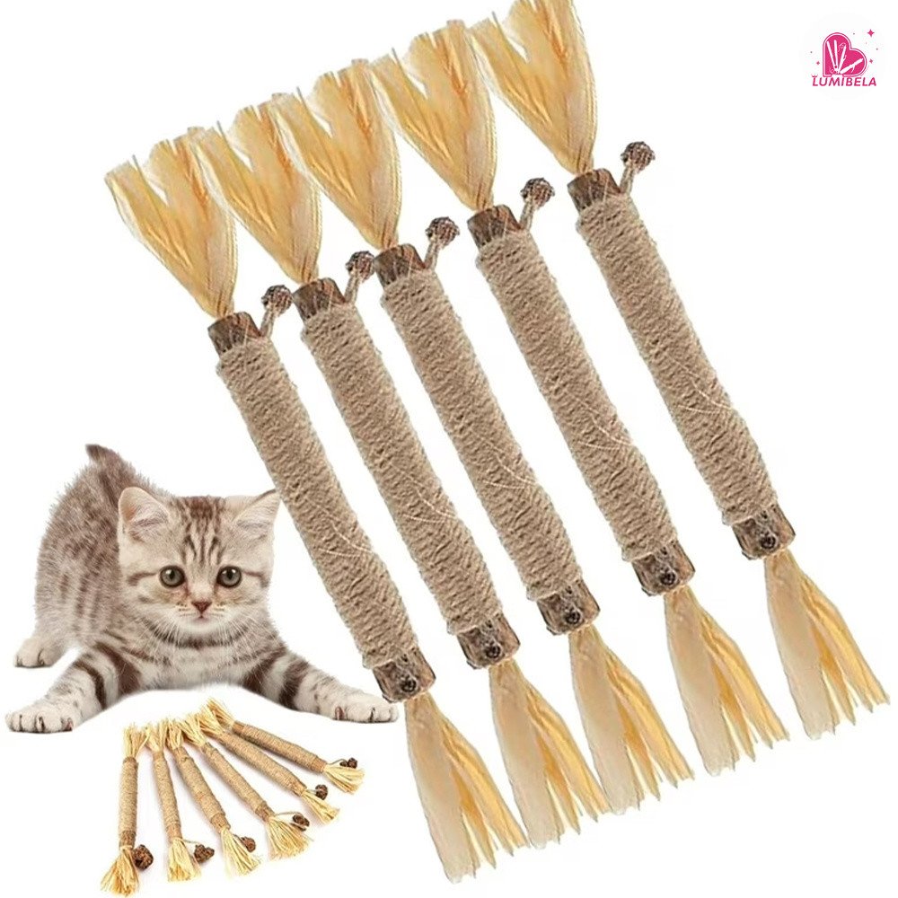 Brinquedo de Palito Natural para Gatos para Roer e Cuidado Bucal